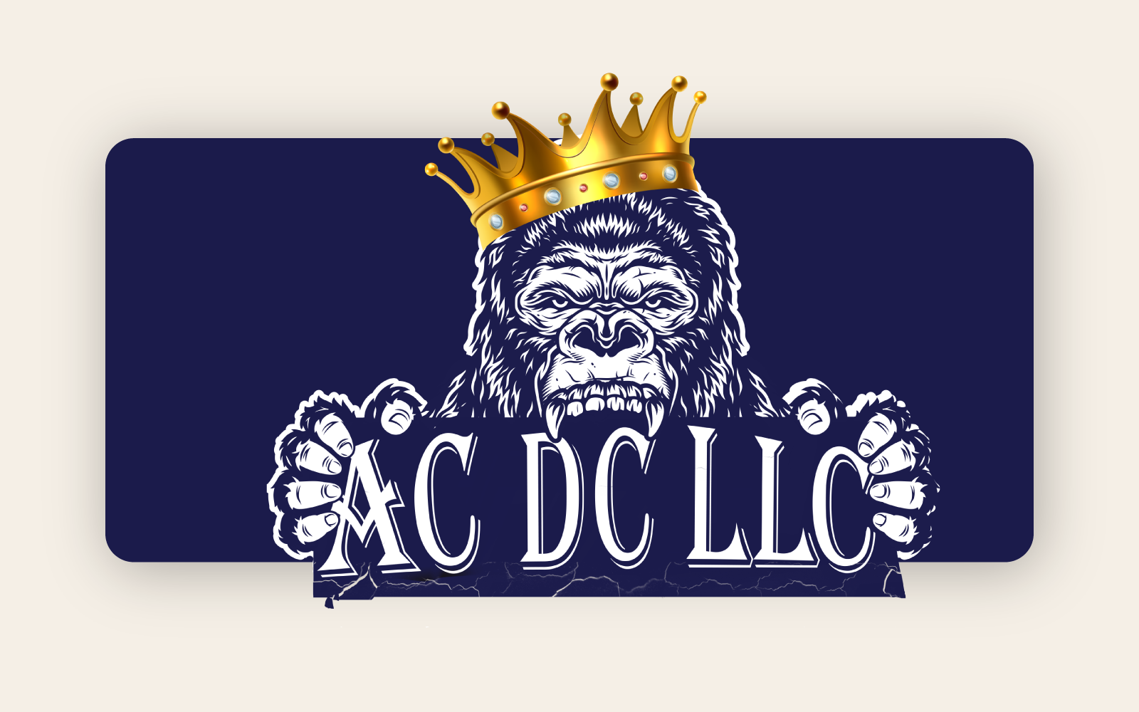 Primary AC DC crest-style logo on dark background